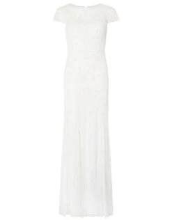 MONSOON Sophie Beaded Floral Bridal Dress Ivory -Amour Fashion 01 14998246 4