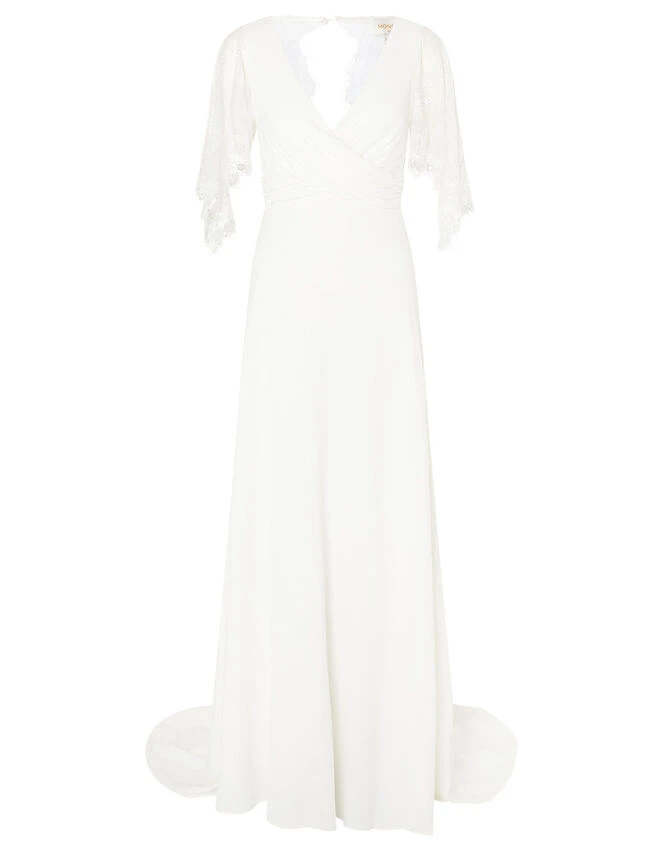 MONSOON Linda Lace Angel Sleeve Bridal Dress Ivory 7 MONSOON Linda Lace Angel Sleeve Bridal Dress Ivory - Image 5