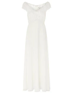 MONSOON Sloane Lace Bodice Bardot Bridal Dress Ivory -Amour Fashion 01 14998846 4