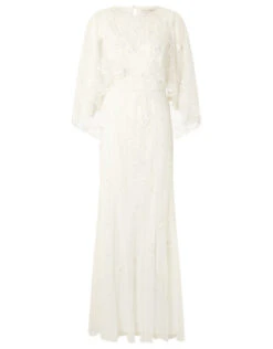 MONSOON Zoey Floral Cape Bridal Dress Ivory -Amour Fashion 01 14999046 4