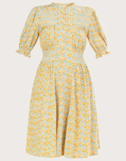 MONSOON Ditsy Floral Dress Yellow -Amour Fashion 01 24219765 4