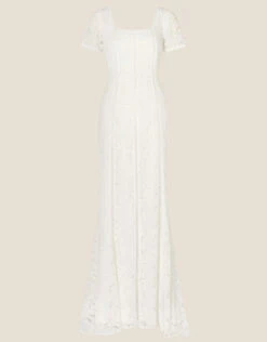 MONSOON Kim Square Neck Lace Bridal Dress Ivory -Amour Fashion 01 24284146 4