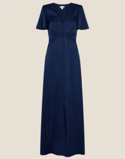 MONSOON Ivy Satin Lace Maxi Dress Blue -Amour Fashion 01 24287561 4