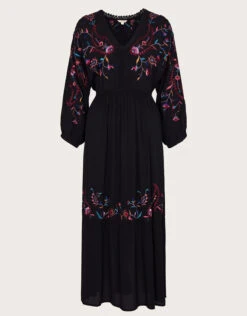 MONSOON Glenn Embroidered Paisley Midi Dress Black -Amour Fashion 01 34118301 4