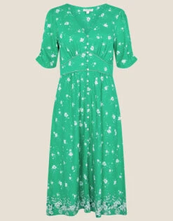 MONSOON All-Over Ditsy Jersey Dress Green -Amour Fashion 01 34151907 4