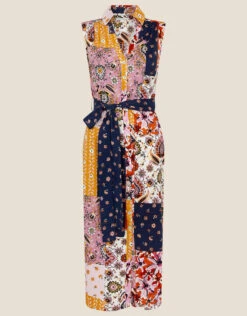 MONSOON Patch Print Button Through Dress Multi -Amour Fashion 01 34156808 4