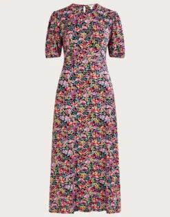 MONSOON Vintage Floral Jersey Dress Black -Amour Fashion 01 34167201 4