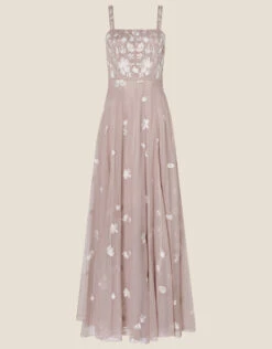 MONSOON Square Neck Embellished Maxi Dress Pink -Amour Fashion 01 34314010 4