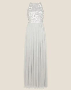 MONSOON Adrianna Embellished Maxi Dress In Recycled Polyester Blue -Amour Fashion 01 34316502 4