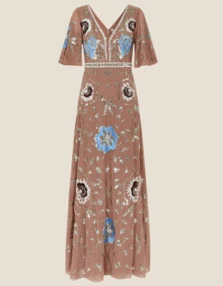 MONSOON Blakely Embellished Maxi Dress With Recycled Polyester Pink -Amour Fashion 01 34321921 4