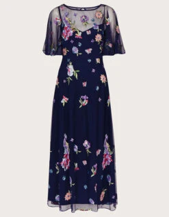 MONSOON Paula Embellished Midi Dress In Recycled Polyester Blue 9 MONSOON Paula Embellished Midi Dress In Recycled Polyester Blue -Amour Fashion 01 34326761 4