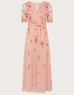 MONSOON Lacey Embellished Midi Dress Orange -Amour Fashion 01 34340786 4