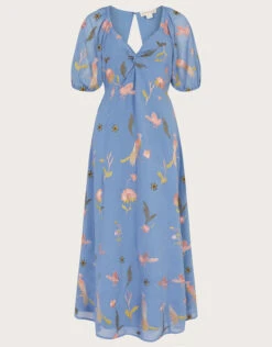 MONSOON Dani Embroidered Midi Dress Blue -Amour Fashion 01 34341702 4