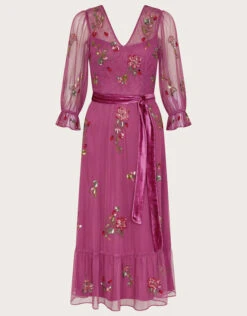 MONSOON Sabrina Embellished Midi Dress Pink -Amour Fashion 01 34343410 4