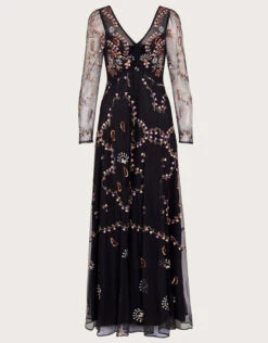 MONSOON Evangelina Embellished Maxi Dress Black -Amour Fashion 01 34346501 4