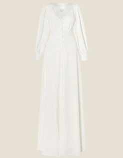 MONSOON Cecilia Long Sleeve Bridal Lace Dress Ivory -Amour Fashion 01 34411546 4