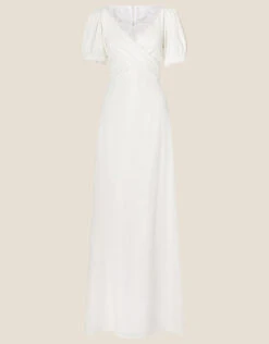 MONSOON Sabrina Lace Wrap Crepe Bridal Dress Ivory -Amour Fashion 01 34411746 4