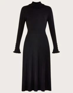MONSOON Roll Neck Knit Dress With LENZING™ ECOVERO™ Black -Amour Fashion 01 34631101 4