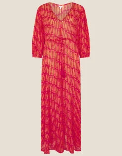 MONSOON Benita Maxi Dress In Organic Cotton Pink -Amour Fashion 01 34715610 4