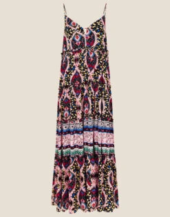 MONSOON Strappy Print Maxi Dress In LENZING™ ECOVERO™ Multi -Amour Fashion 01 34732608 4