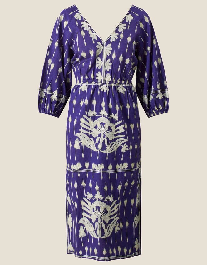 MONSOON Premium Embroidered Maxi Dress Blue 7 MONSOON Premium Embroidered Maxi Dress Blue - Image 5