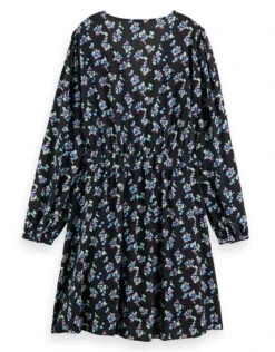 Scotch And Soda Elasticated Waist Floral Mini Dress Black -Amour Fashion 01 41493101 2