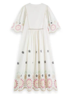 Scotch And Soda Broderie Maxi Dress White -Amour Fashion 01 41493413 2