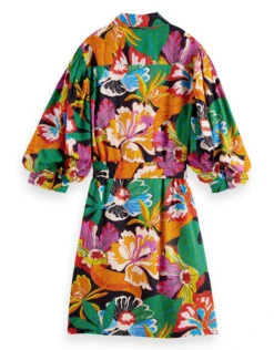 Scotch And Soda Print Puff Sleeve Dress Multi -Amour Fashion 01 41494308 2