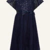 MONSOON Cape Sleeve Diamond Sequin Keita Dress Blue -Amour Fashion 01 41518706 2