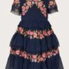 MONSOON Mariella Embroidered Tiered Dress Blue -Amour Fashion 01 41522506 2
