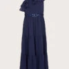 MONSOON Ruby Ruffle One-Shoulder Prom Dress Blue -Amour Fashion 01 41901506 2