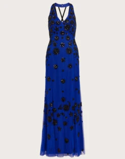 MONSOON Rosa Sequin Maxi Dress In Recycled Polyester Blue -Amour Fashion 01 44119432 4