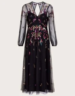 MONSOON Faye Embellished Maxi Dress Black -Amour Fashion 01 44123401 4