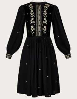 MONSOON Nikki Embroidered Bib Dress Black -Amour Fashion 01 45051601 4