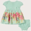 MONSOON Newborn Jacquard Dress And Briefs Set Blue -Amour Fashion 01 51213903 2