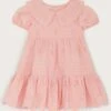 MONSOON Baby Broderie Pintuck Dress Pink -Amour Fashion 01 51215112 2