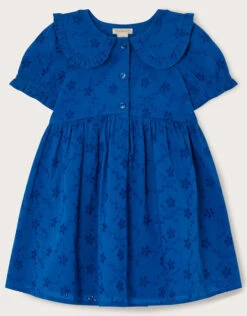 MONSOON Baby Broderie Dress Blue -Amour Fashion 01 51216402 2