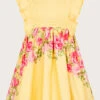 MONSOON Baby Roses Border Jacquard Dress Yellow -Amour Fashion 01 51216558 2