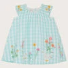MONSOON Baby Gingham Floral Embroidered Dress Blue -Amour Fashion 01 51216802 2