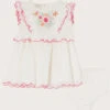 MONSOON Newborn Embroidered Dress And Briefs Set Ivory -Amour Fashion 01 51218626 2