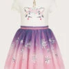 MONSOON Unicorn Ombre Disco Dress Ivory -Amour Fashion 01 51303526 2