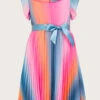 MONSOON Pleated Ombre Swing Dress Pink -Amour Fashion 01 51303812 2