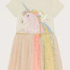 MONSOON Unicorn Rainbow Disco Dress Nude -Amour Fashion 01 51314537 2