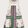 MONSOON MINI ME Scarf Print Midi Dress Green -Amour Fashion 01 51322307 2