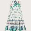 MONSOON MINI ME Boutique Angelina Embroidered Peacock Dress White -Amour Fashion 01 51326228 2
