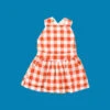 Little Green Radicals Check Print Pinafore Dress Red -Amour Fashion 01 51329614 1