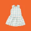 Little Green Radicals Check Print Pinafore Dress Blue -Amour Fashion 01 51329905 1