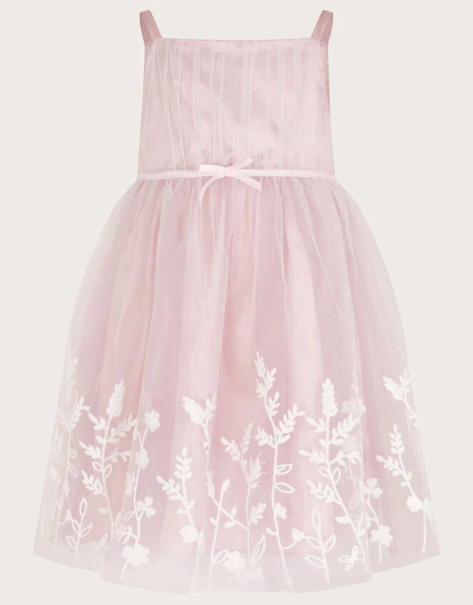 MONSOON Baby Meadow Border Tulle Dress Pink 3 MONSOON Baby Meadow Border Tulle Dress Pink
