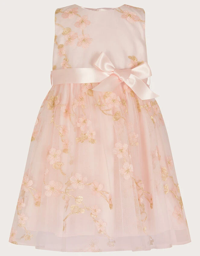 Baby Blossom Flower Lace Dress Pink 3 Baby Blossom Flower Lace Dress Pink