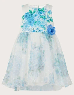 MONSOON Baby Heidi Tulle Print Dress Blue -Amour Fashion 01 51511502 2